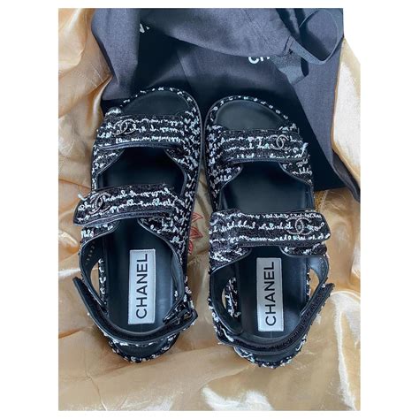 where to buy chanel dad sandals|chanel dad sandals tweed.